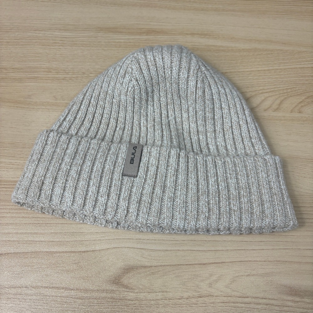 Bula Hat Beanie Mens Brown Tan Knit Winter Cap Outdoors Bula Bula